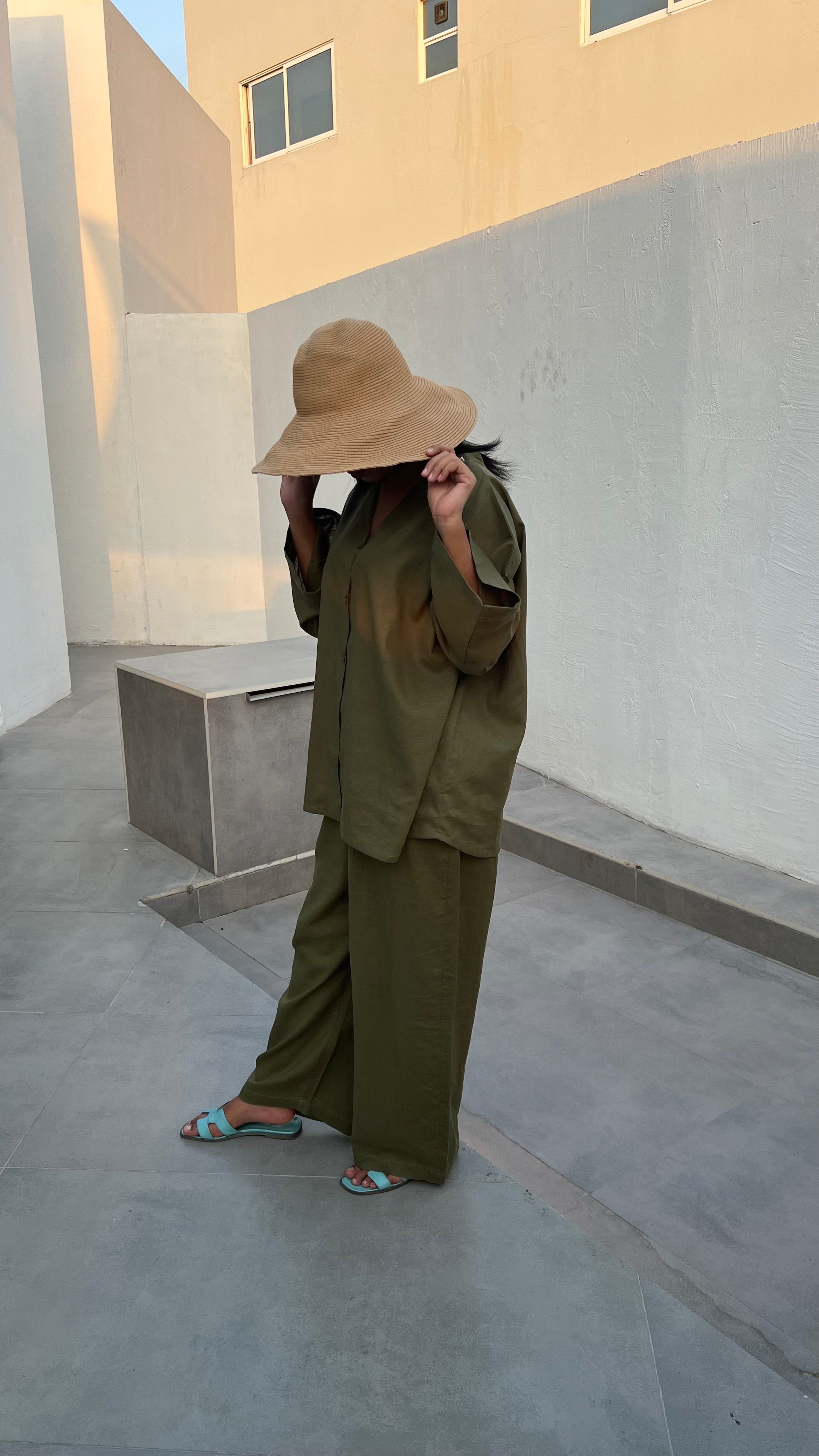 Turtle Green Trouser Set