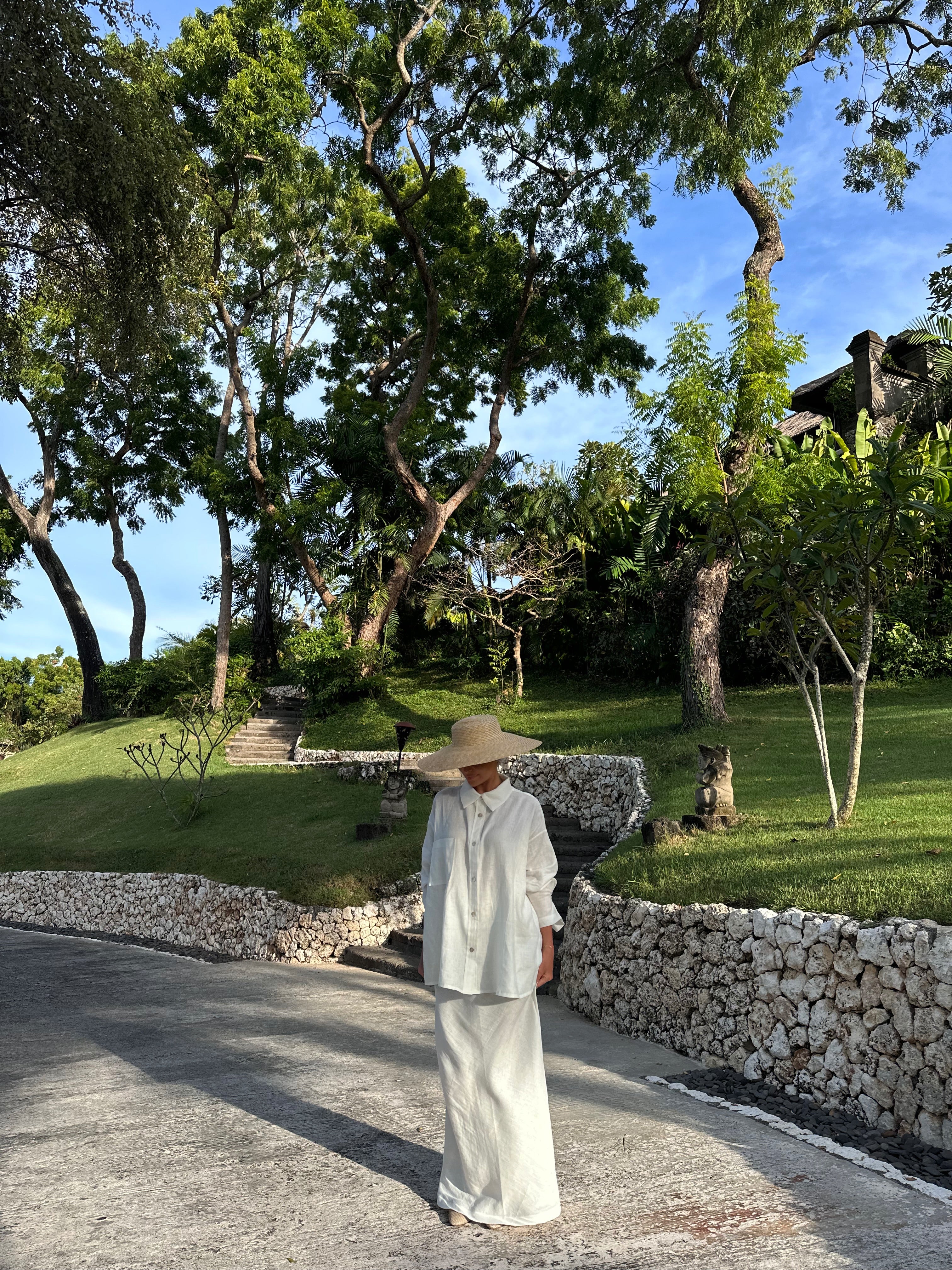 White Linen Trouser Set