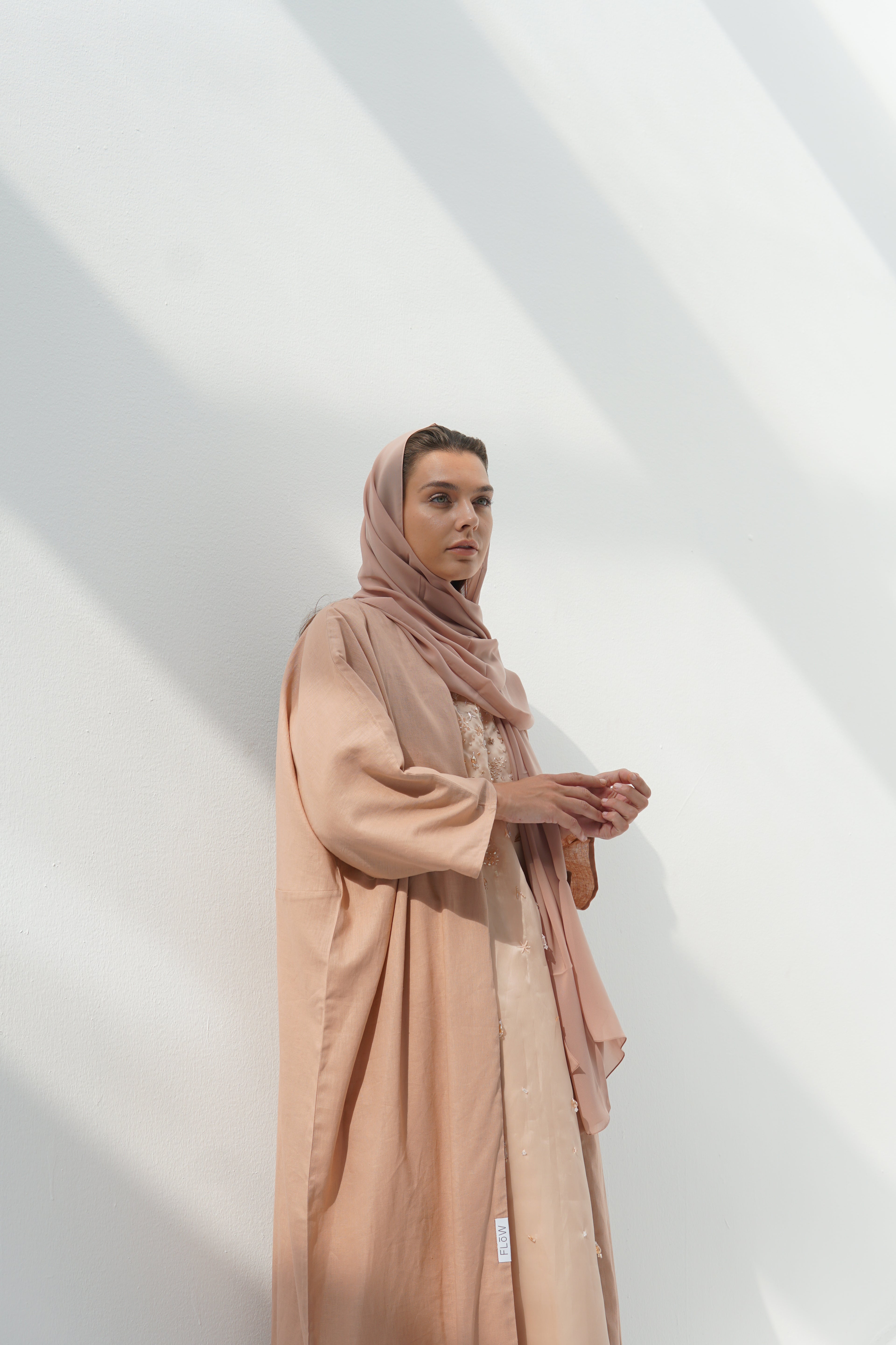 Oversized Nude Abaya