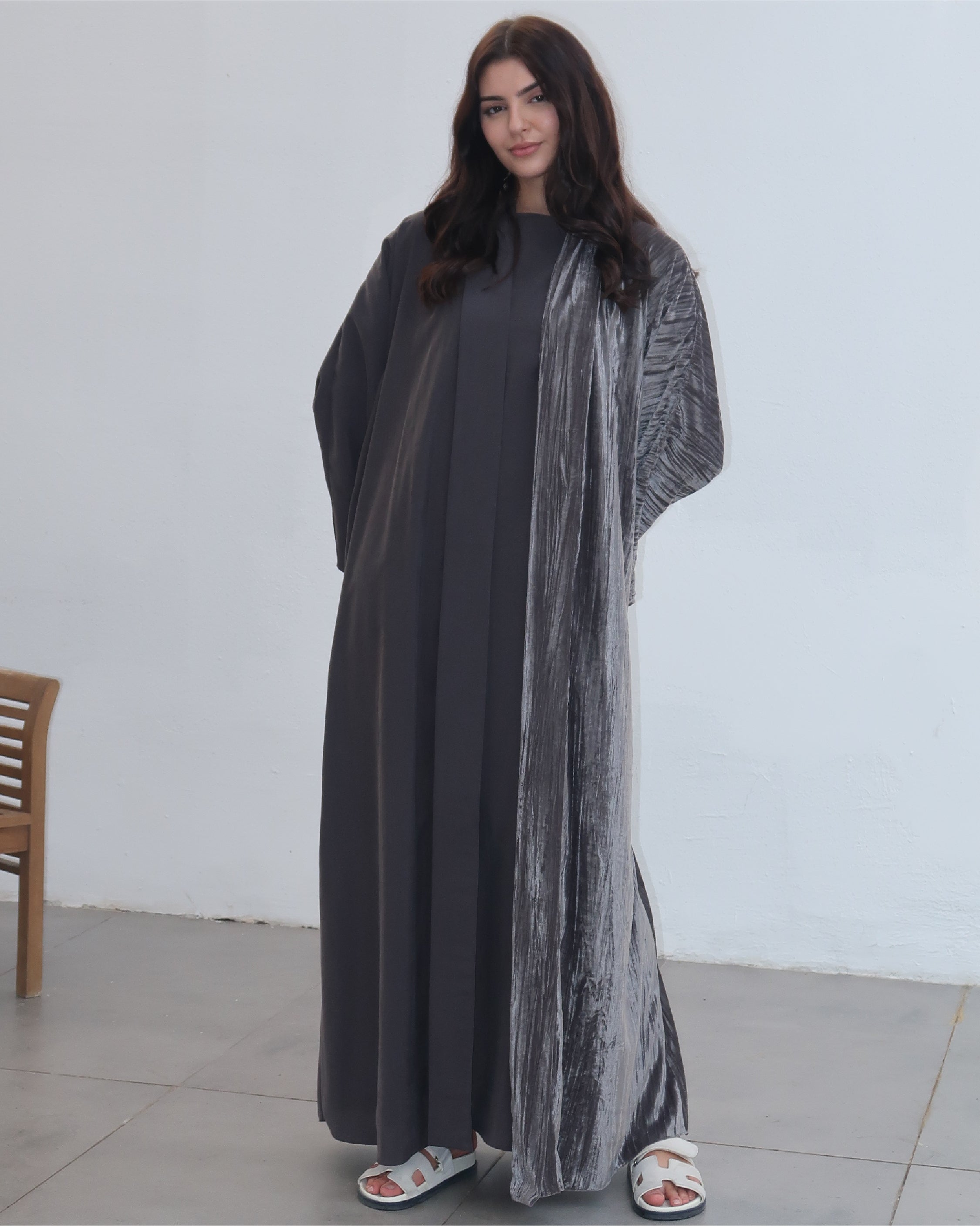 Charcoal Grey Abaya