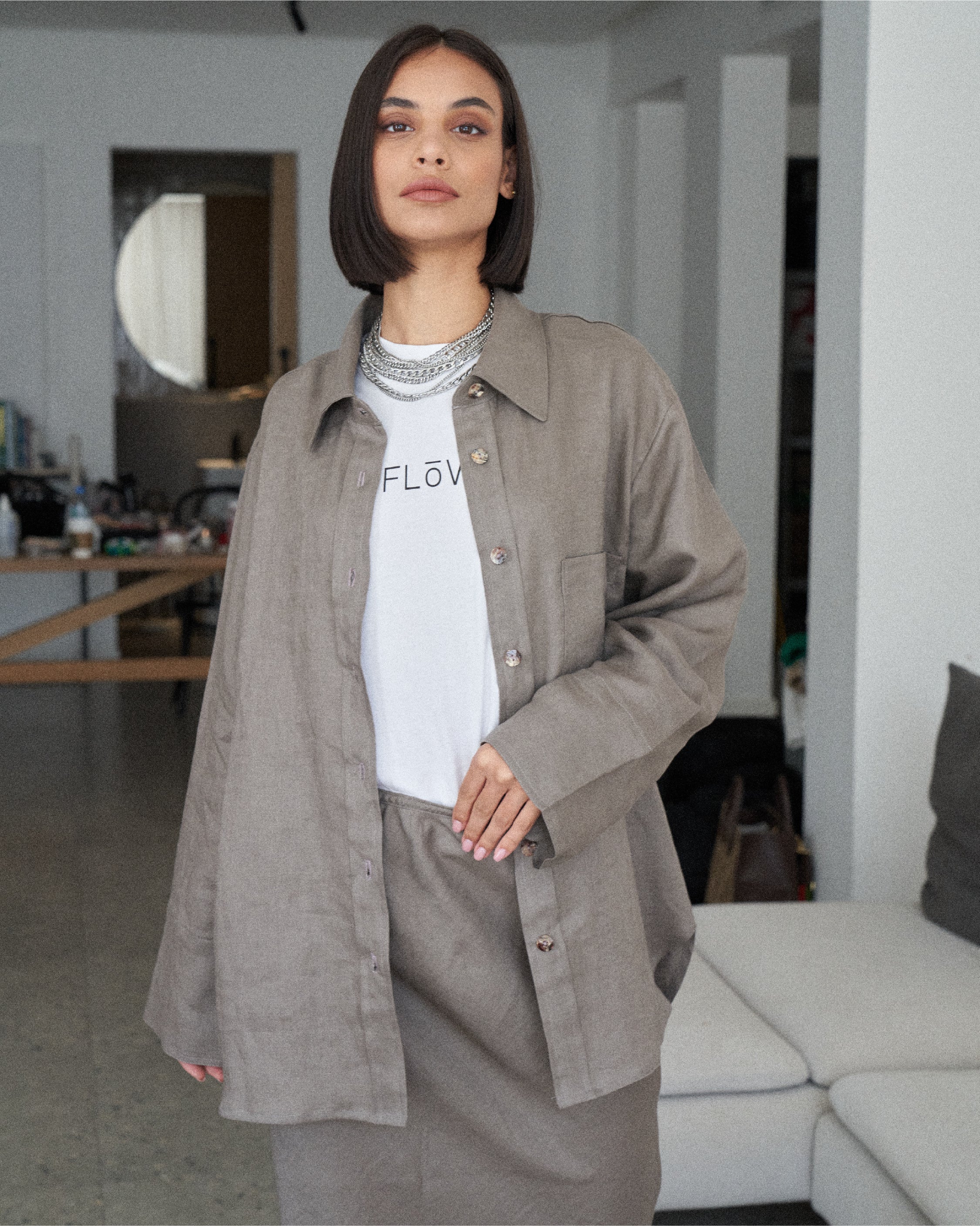 Ash Linen Set