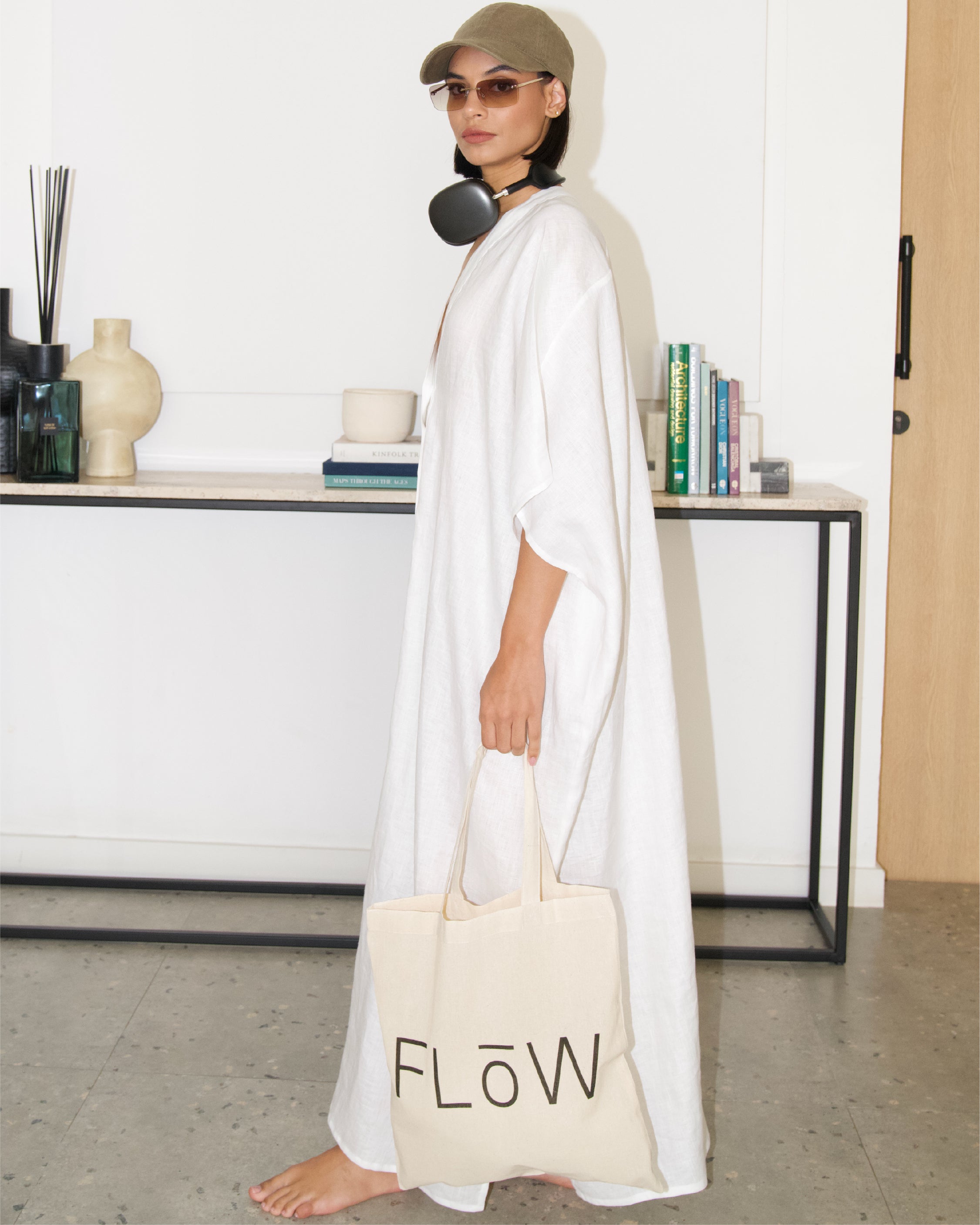 White Linen Flow Kaftan