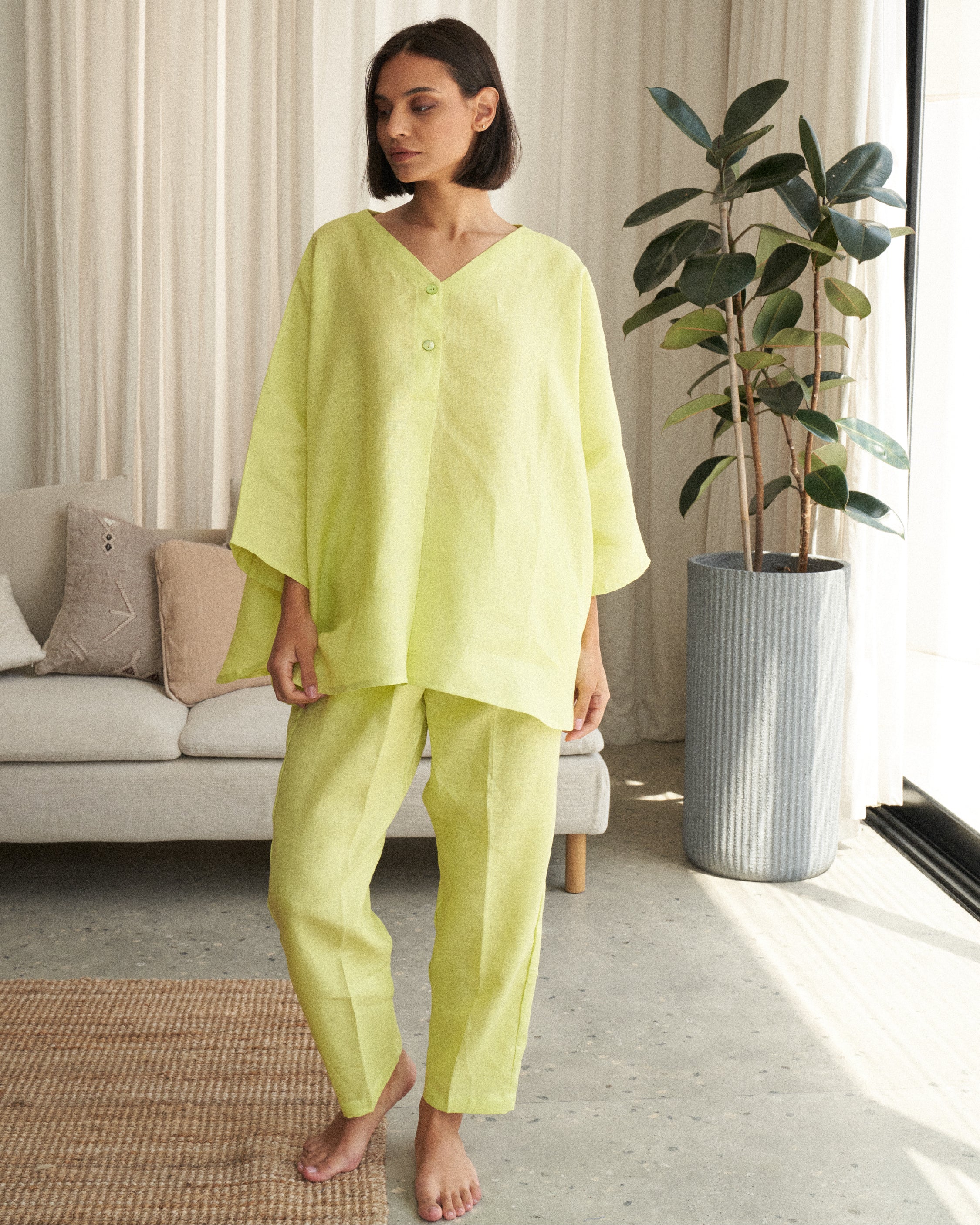 Acid Lime Trouser Set