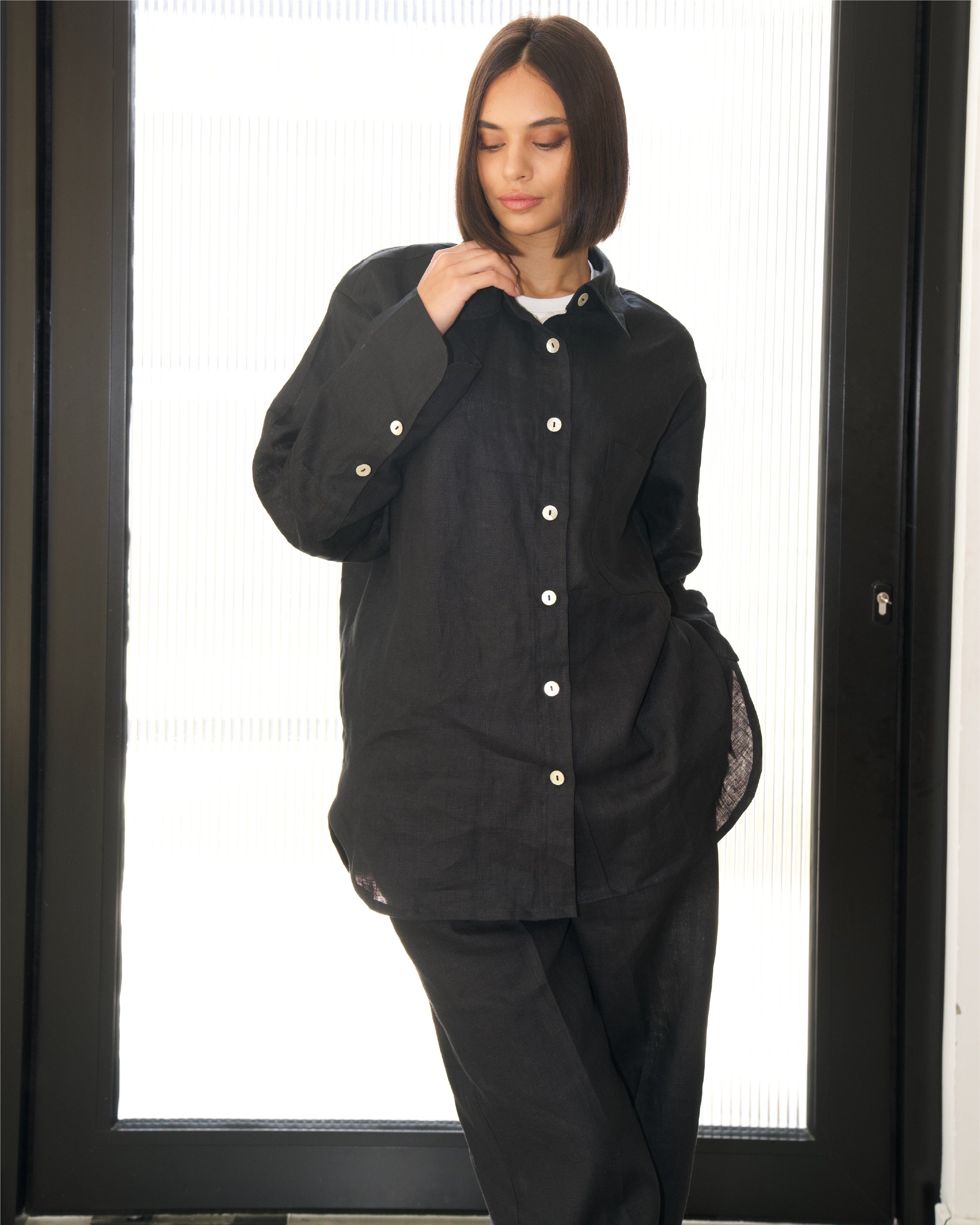 Basic Black Skirt Set