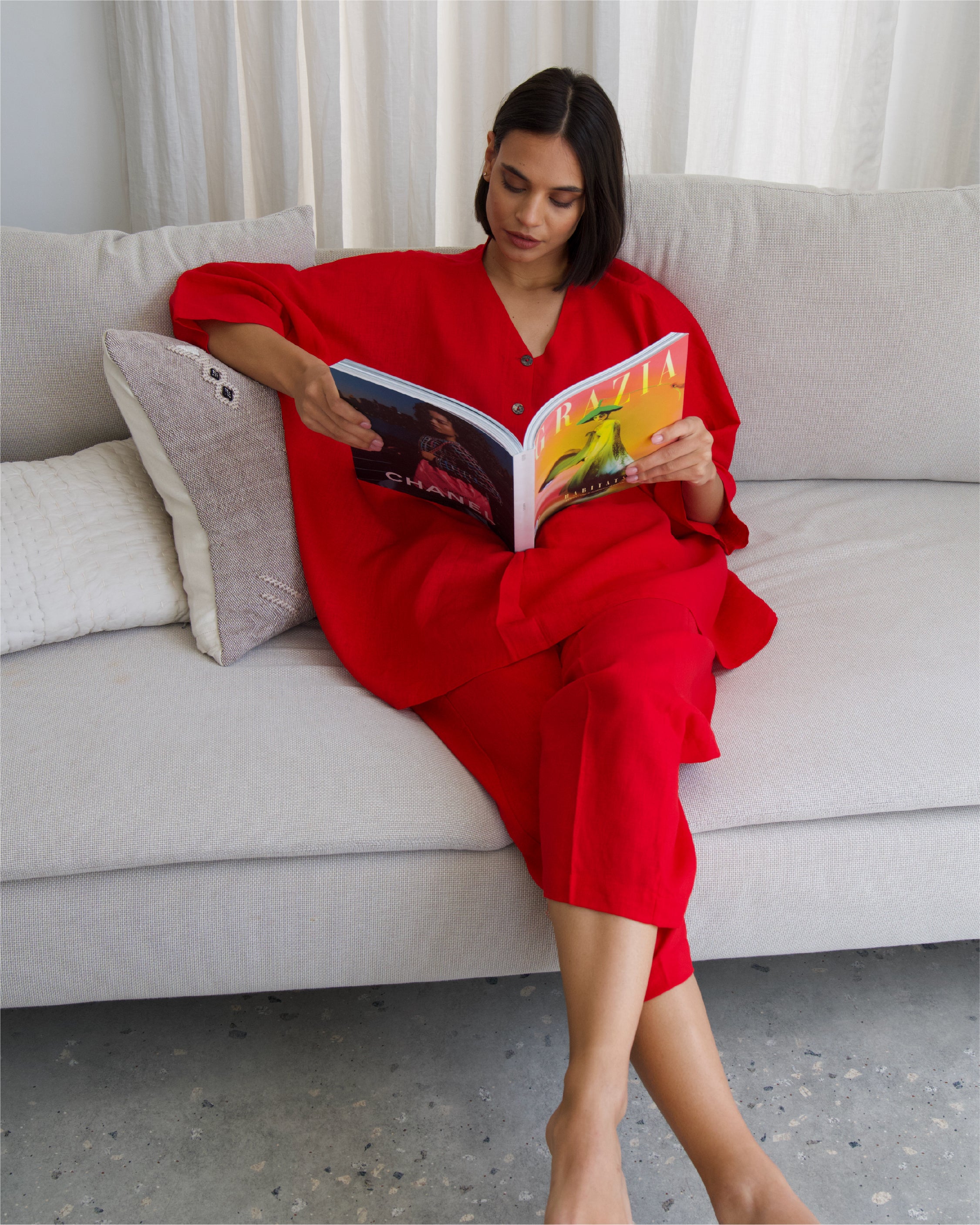 Raspberry Trouser Set