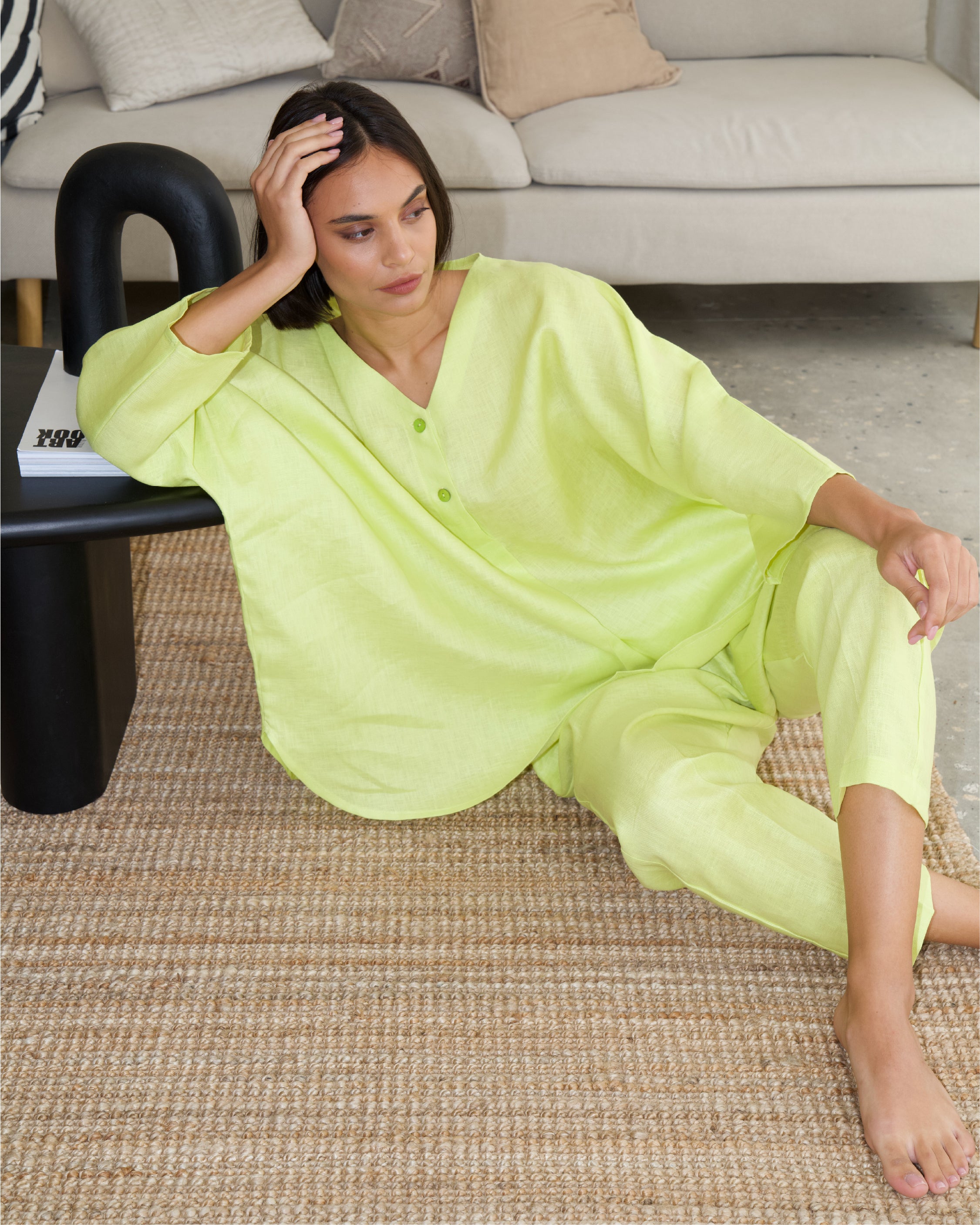 Acid Lime Trouser Set