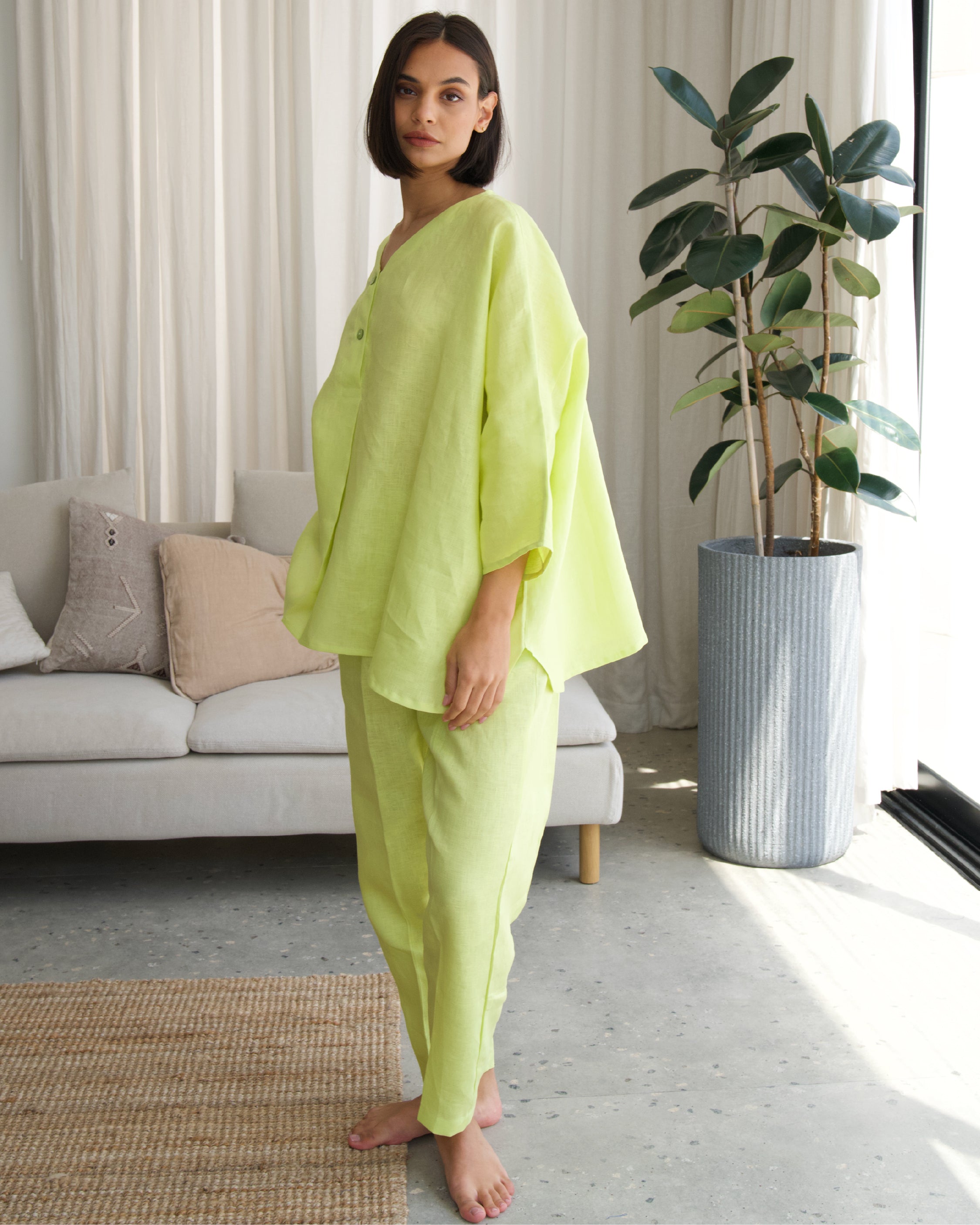 Acid Lime Trouser Set