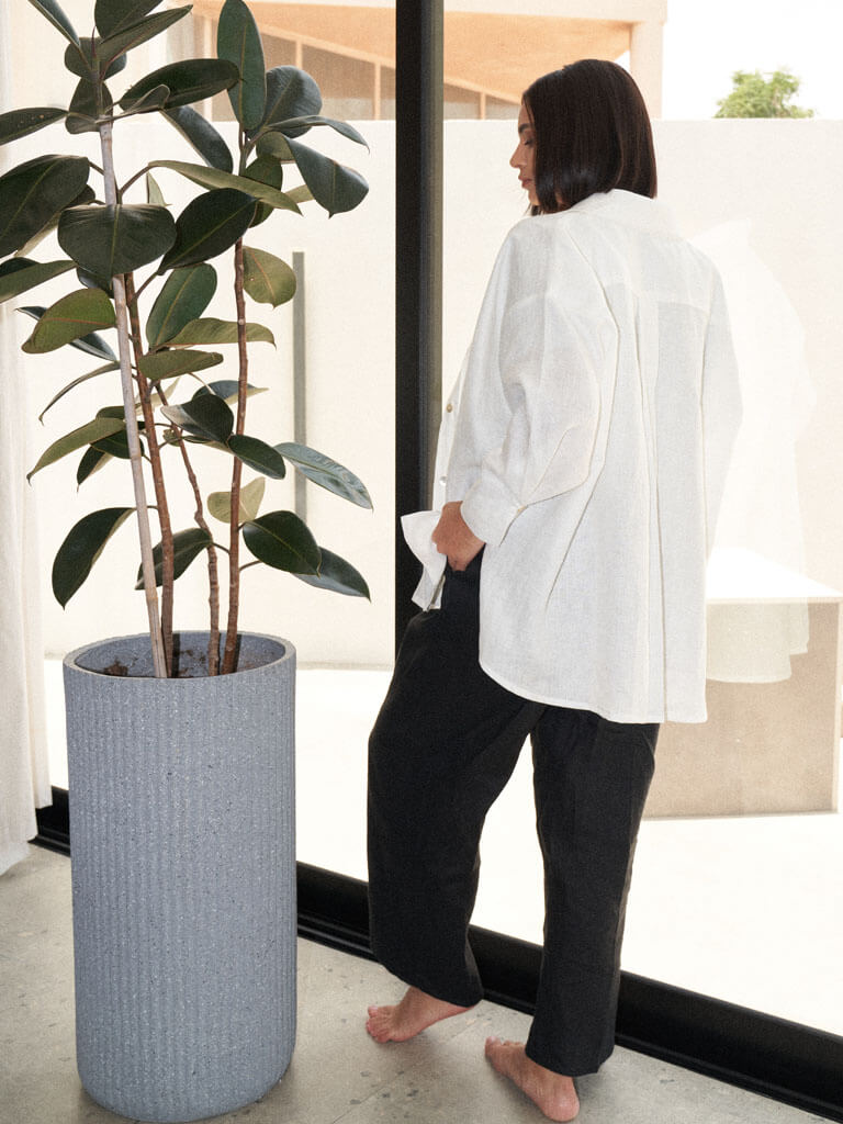 White/Black Trouser Set