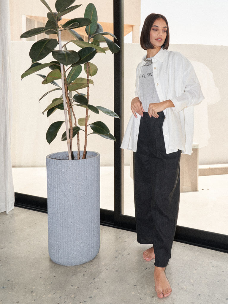 White/Black Trouser Set