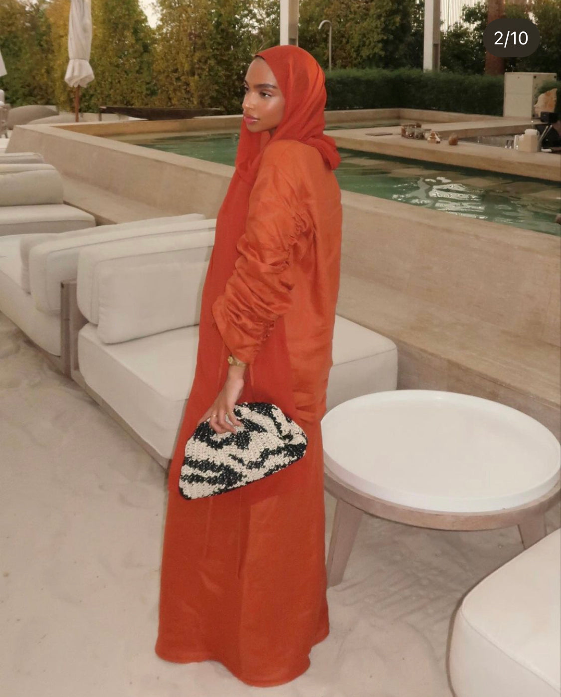 Burnt Orange Skirt Set
