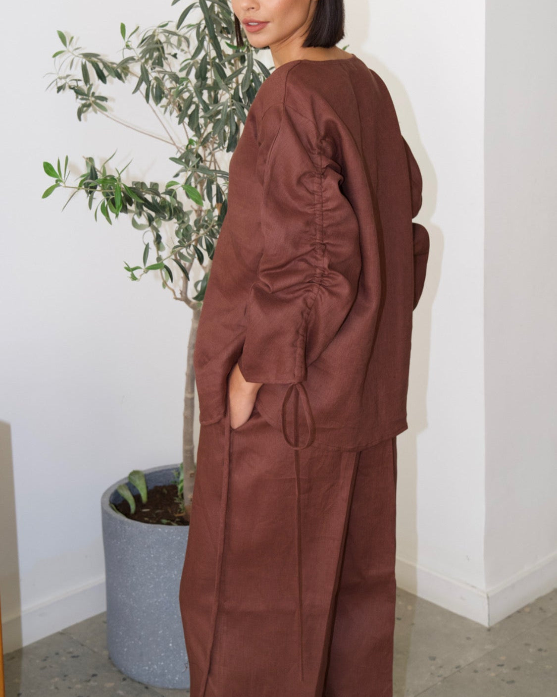 Chocolate Brownie Trouser Set