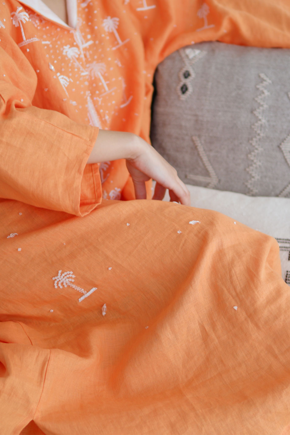 Desert Palm Kaftan - Orange