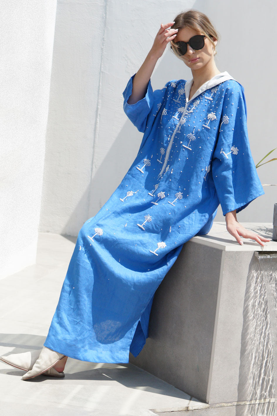 Desert Palm Kaftan - Blue