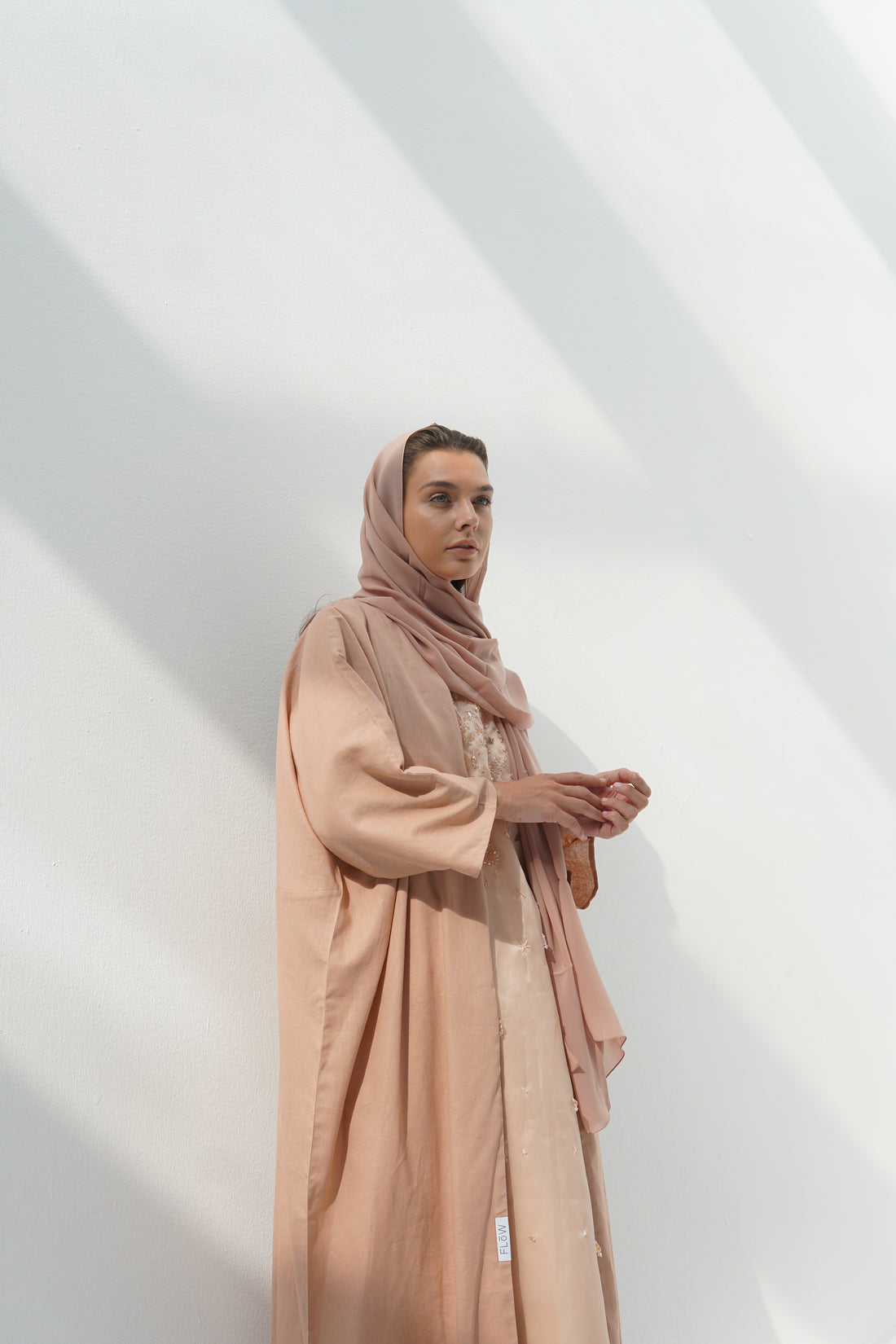 OVERSIZED NUDE ABAYA