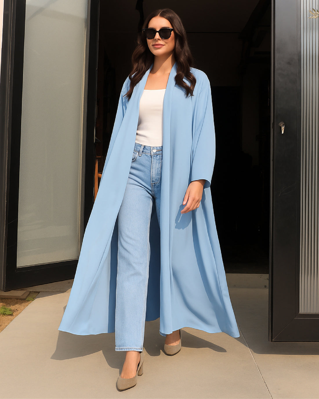 Whispy Blue Abaya