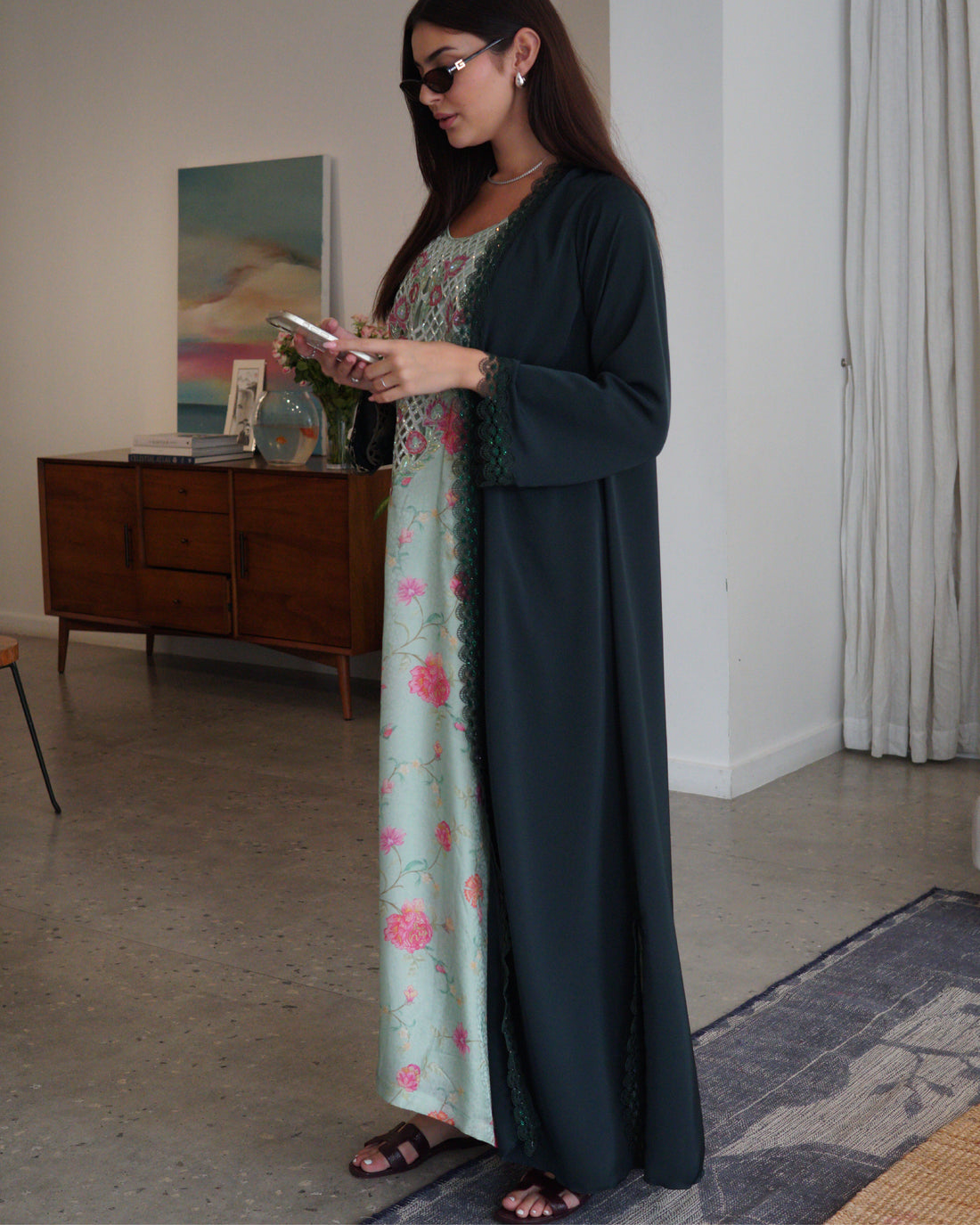 Emerald Lace Abaya