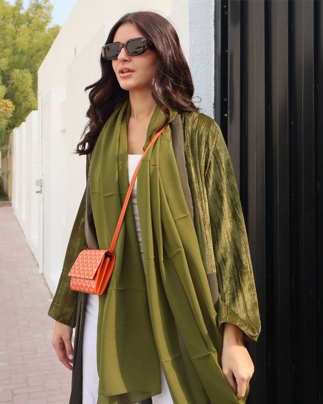 Green Moss Suit Abaya