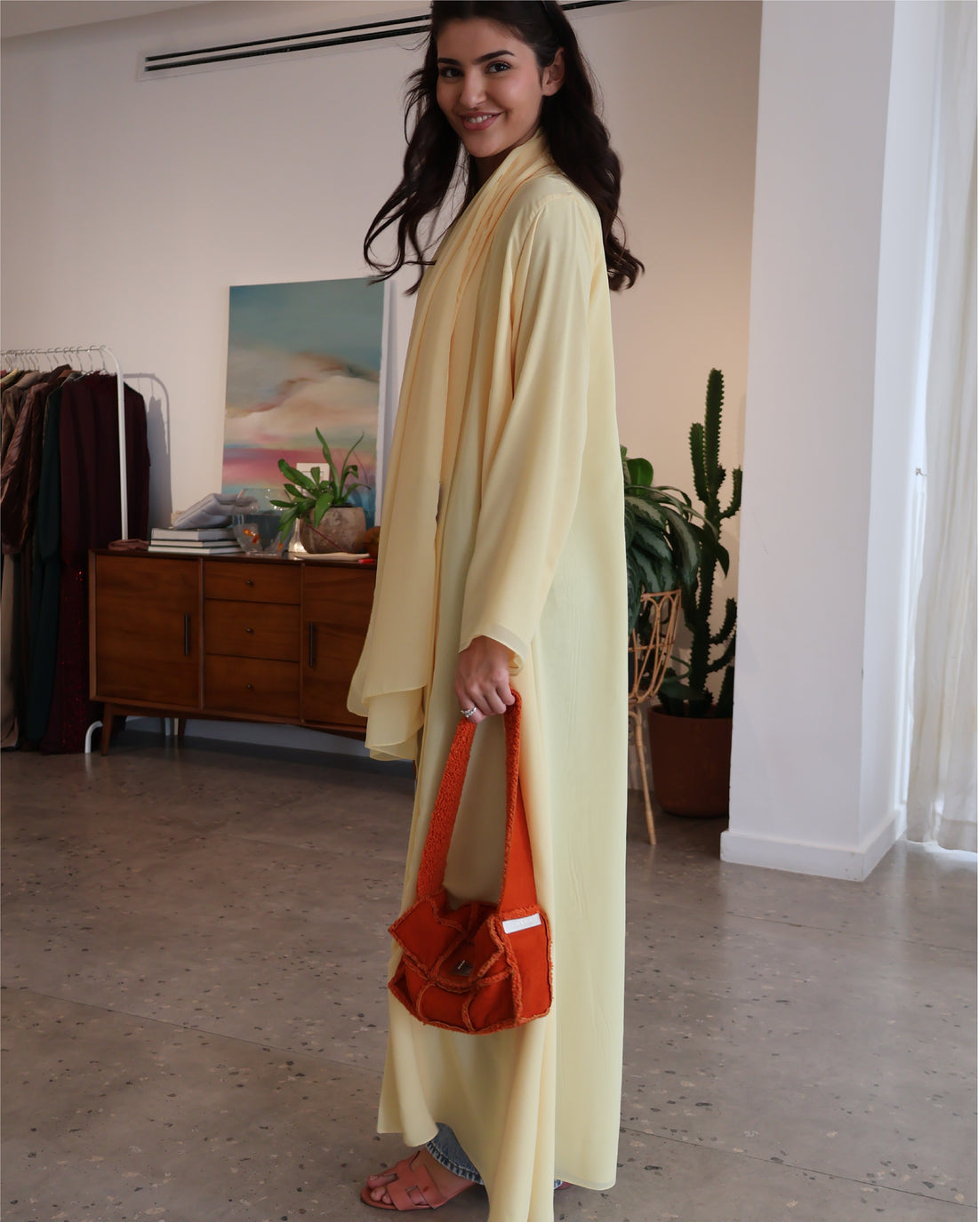 Butter Yellow Abaya