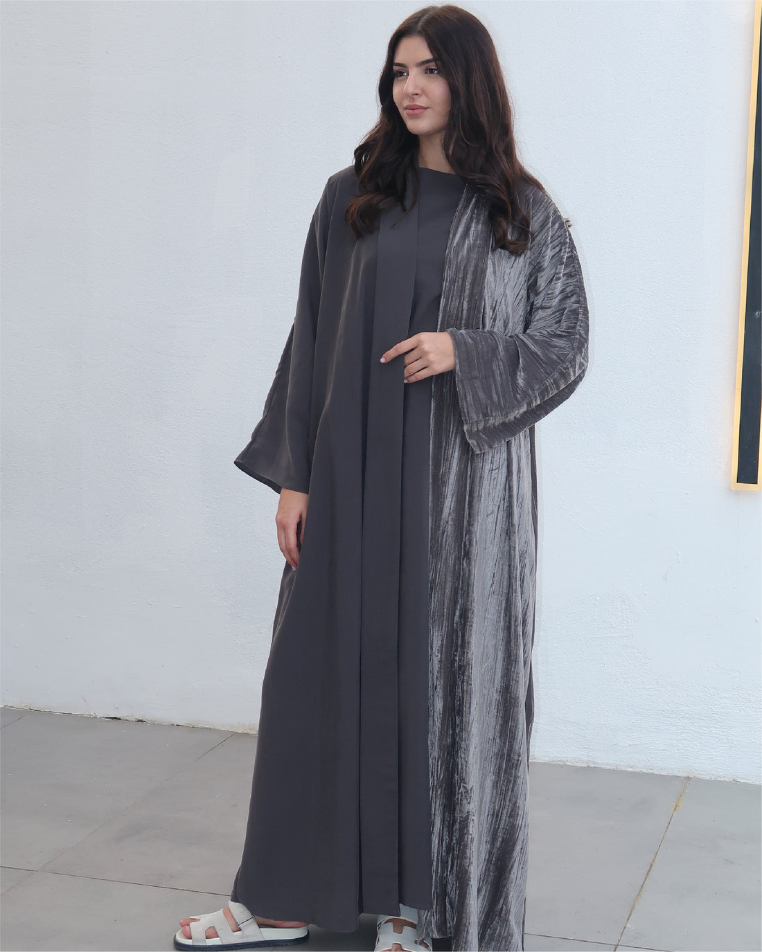 Charcoal Grey Abaya