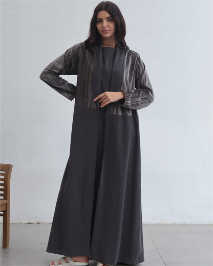 Grey Suit Abaya