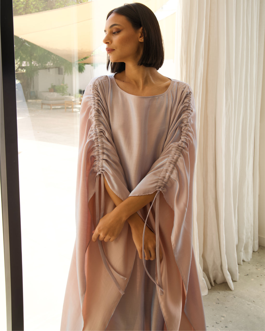 Shimmer Pink Kaftan