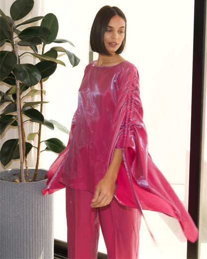 Shimmery Cotton Set — Magenta Bloom