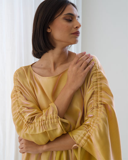 Shimmer Yellow Kaftan
