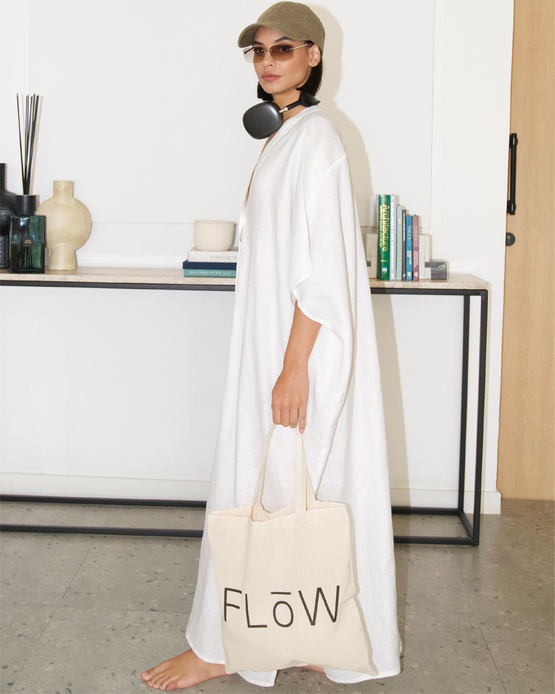 White Linen Flow Kaftan