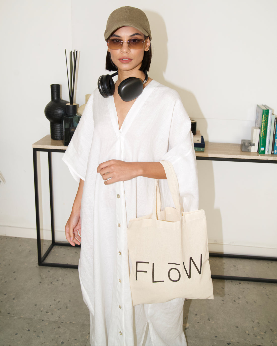 White Linen Flow Kaftan