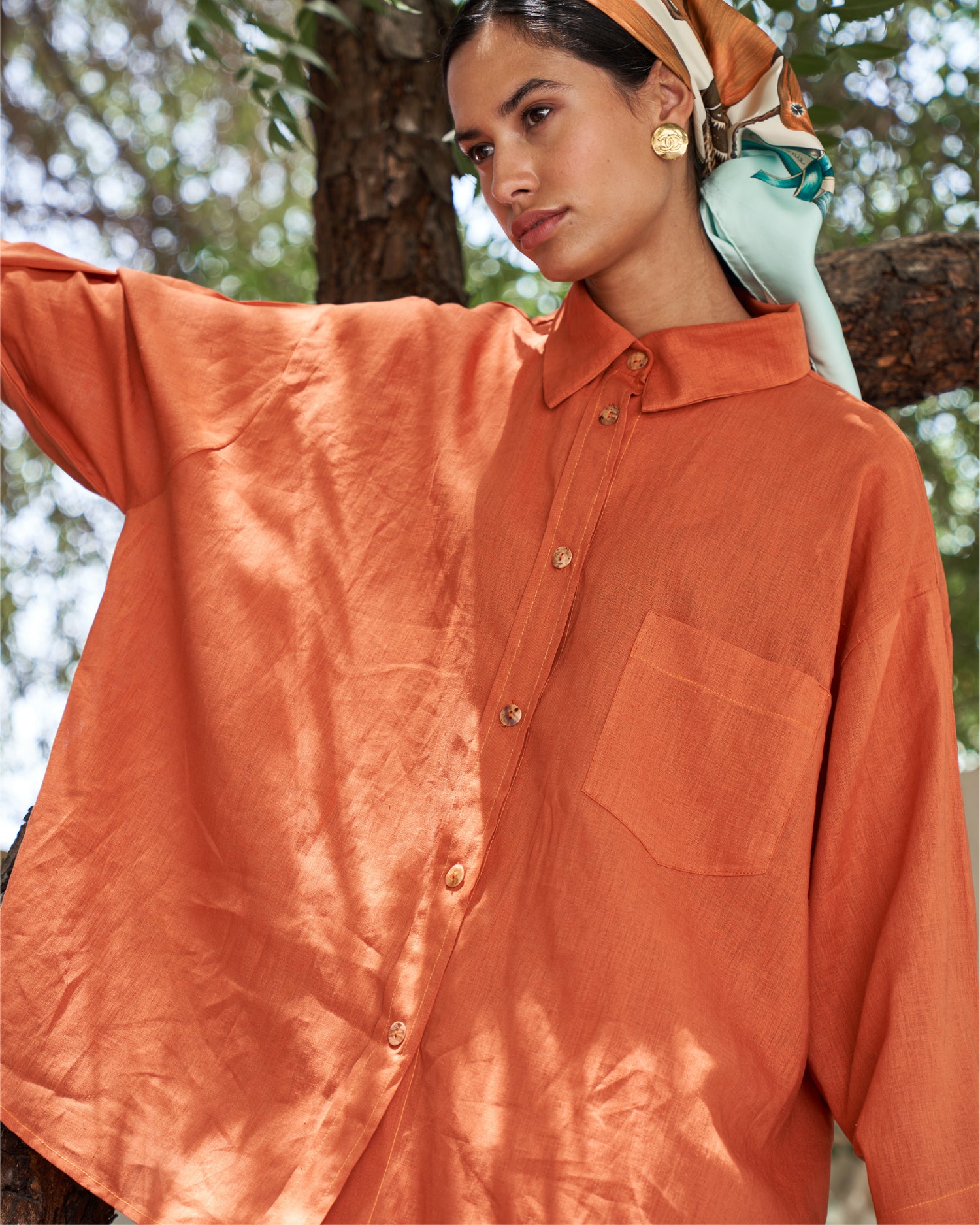 Orange Rust Trouser Set