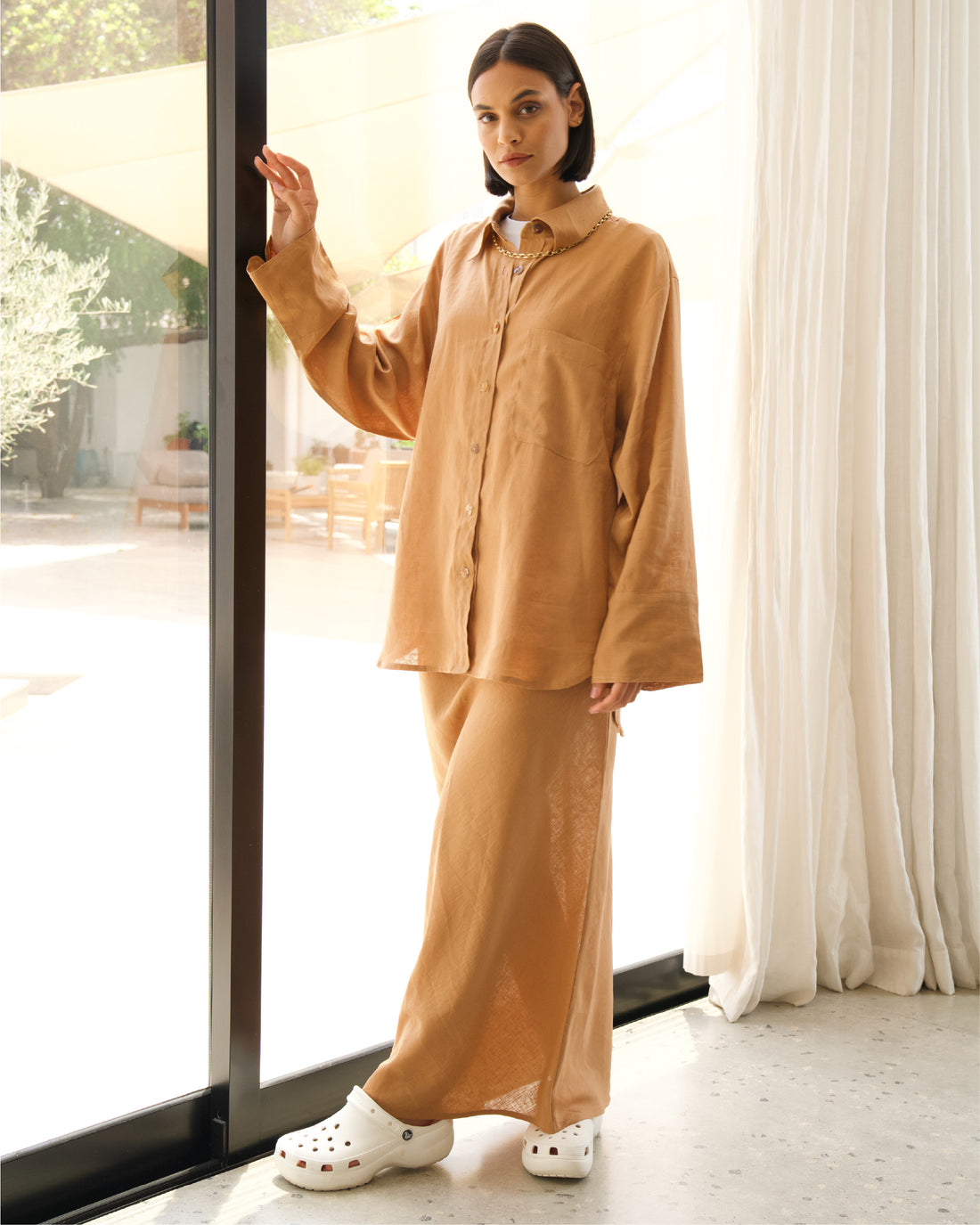Peach Cobbler Skirt Set