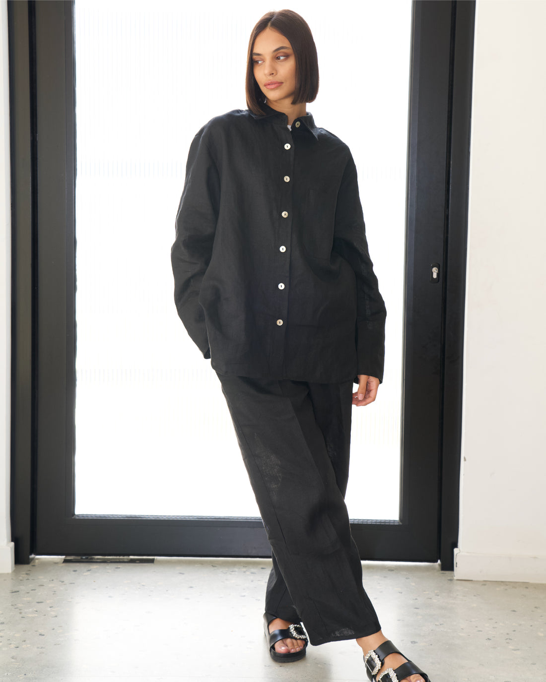 Basic Black Skirt Set