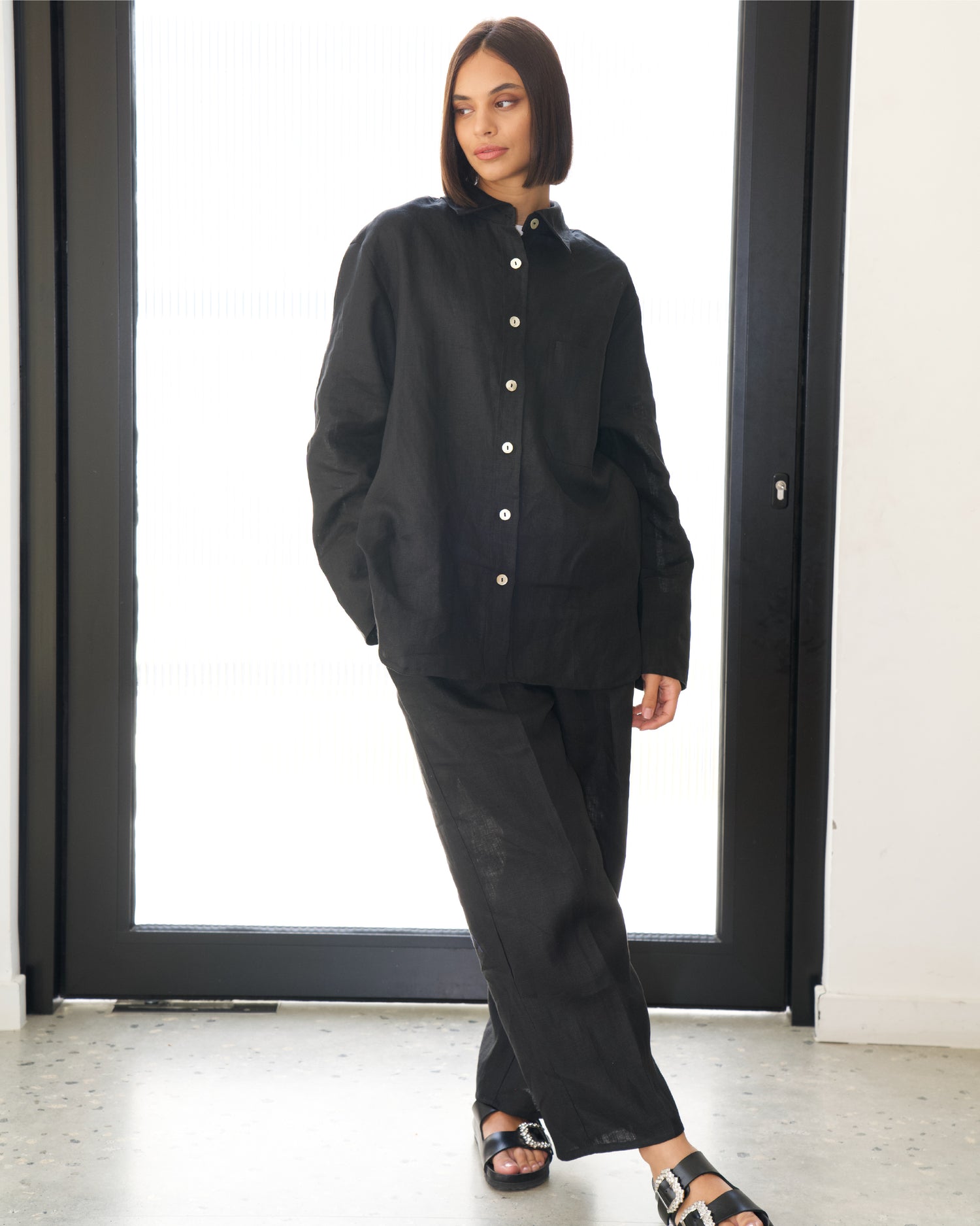 Basic Black Skirt Set