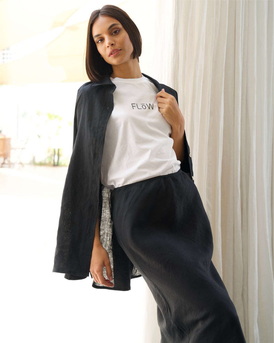 Basic Black Skirt Set