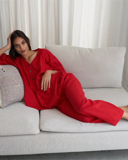 Raspberry Trouser Set