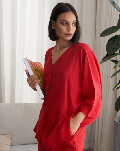 Raspberry Trouser Set