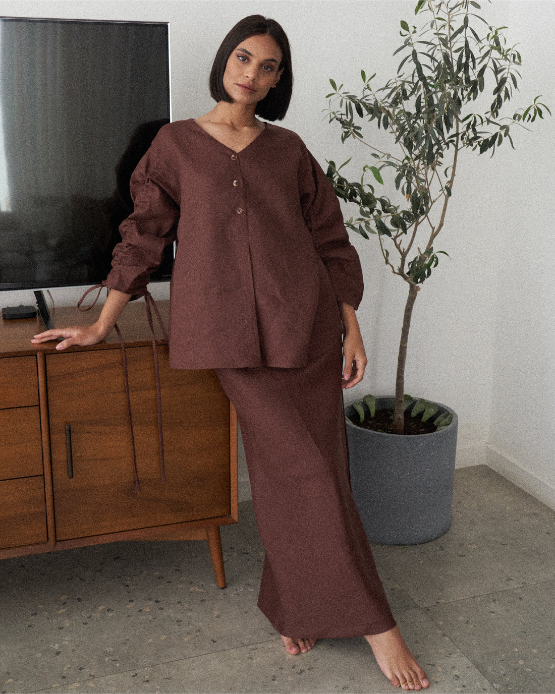 Chocolate Brownie Skirt Set