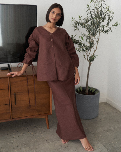 Chocolate Brownie Skirt Set