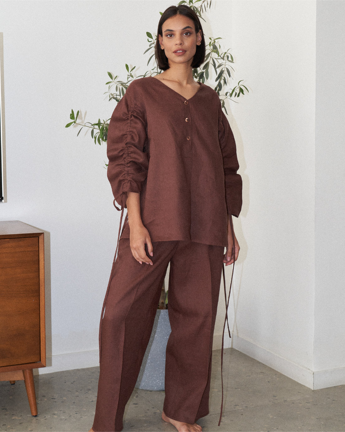 Chocolate Brownie Trouser Set