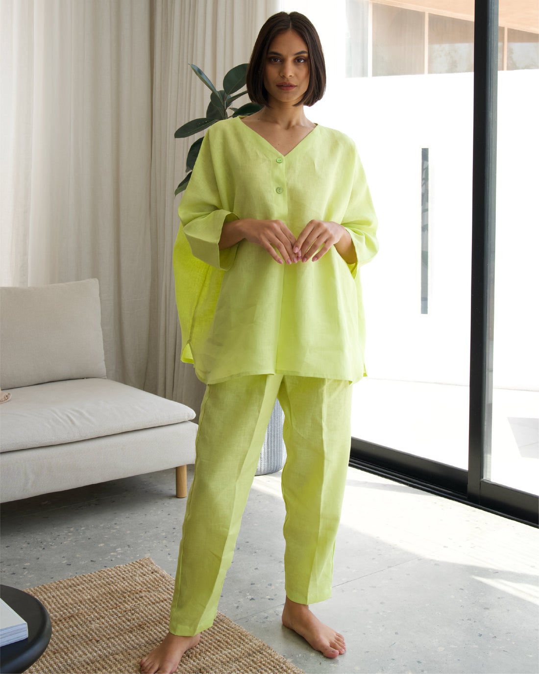 Acid Lime Trouser Set