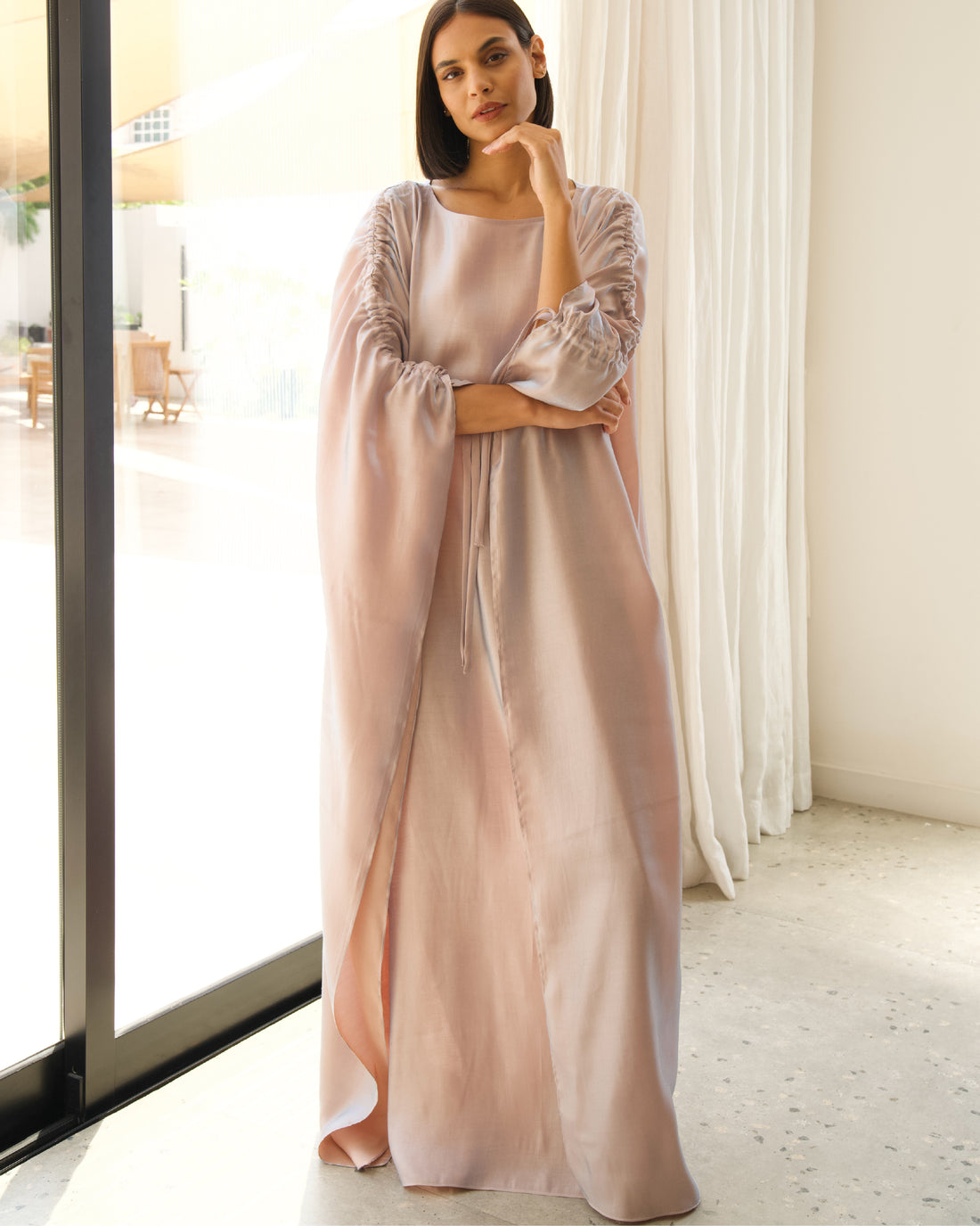 Shimmer Pink Kaftan