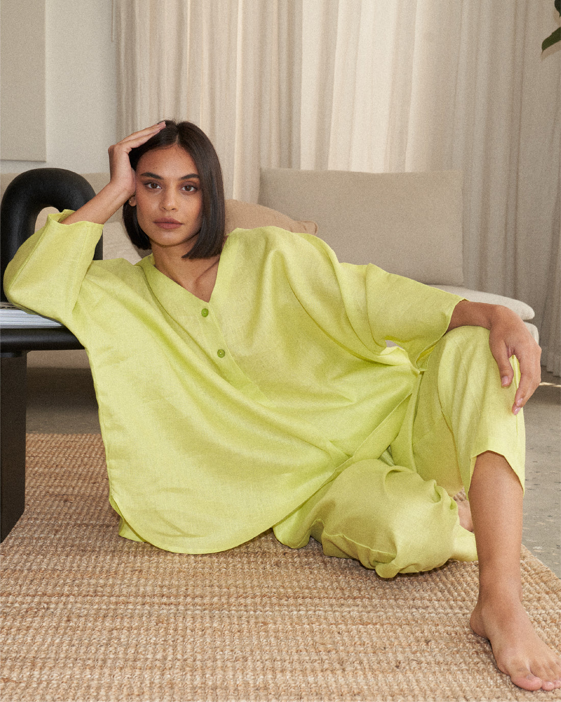 Acid Lime Trouser Set