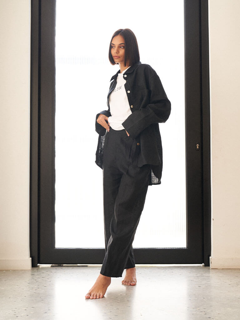 Basic Black Trouser Set