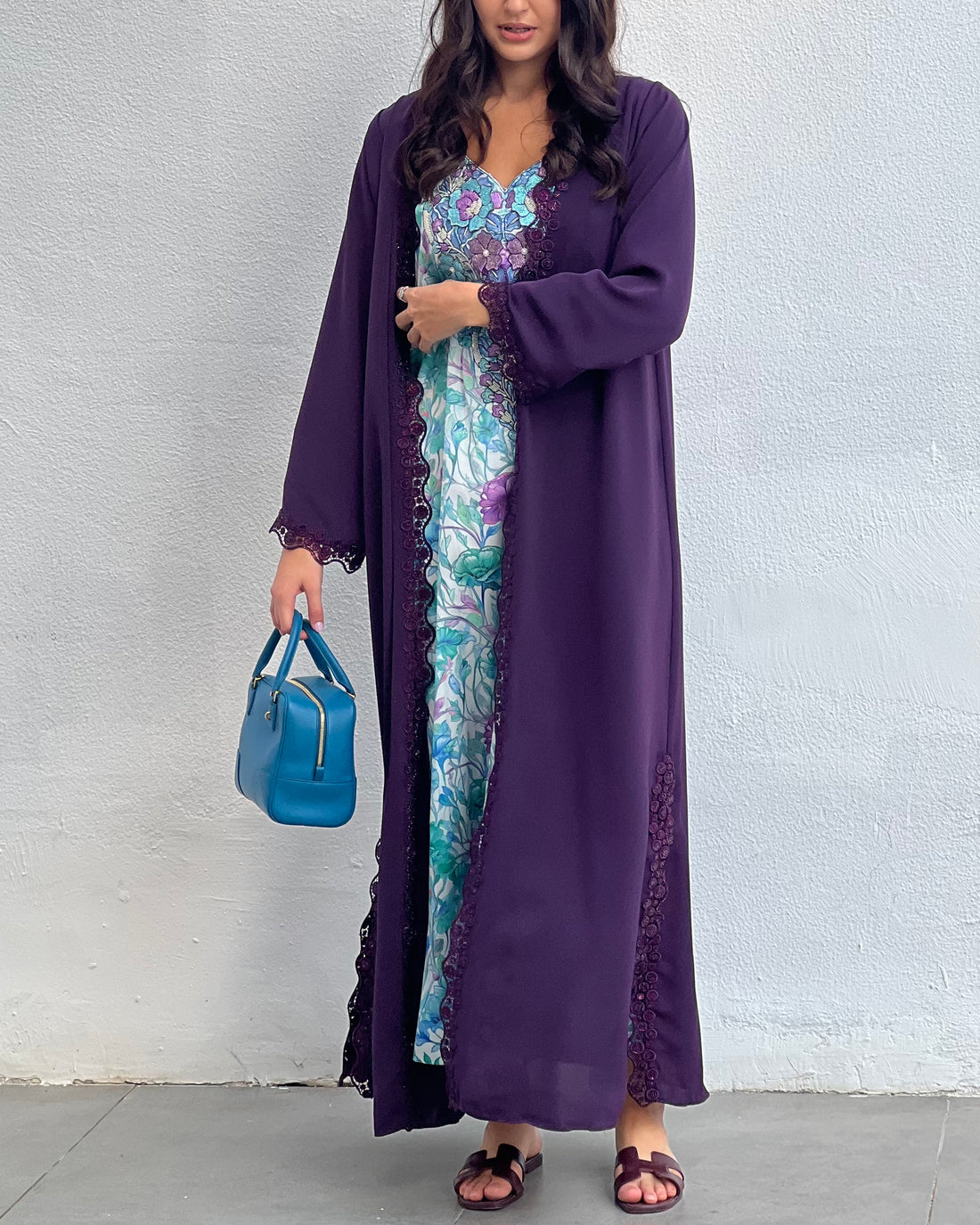 Deep Purple Abaya