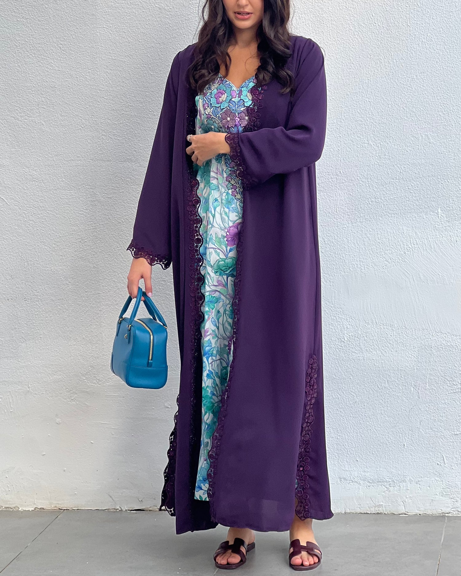 Deep Purple Abaya