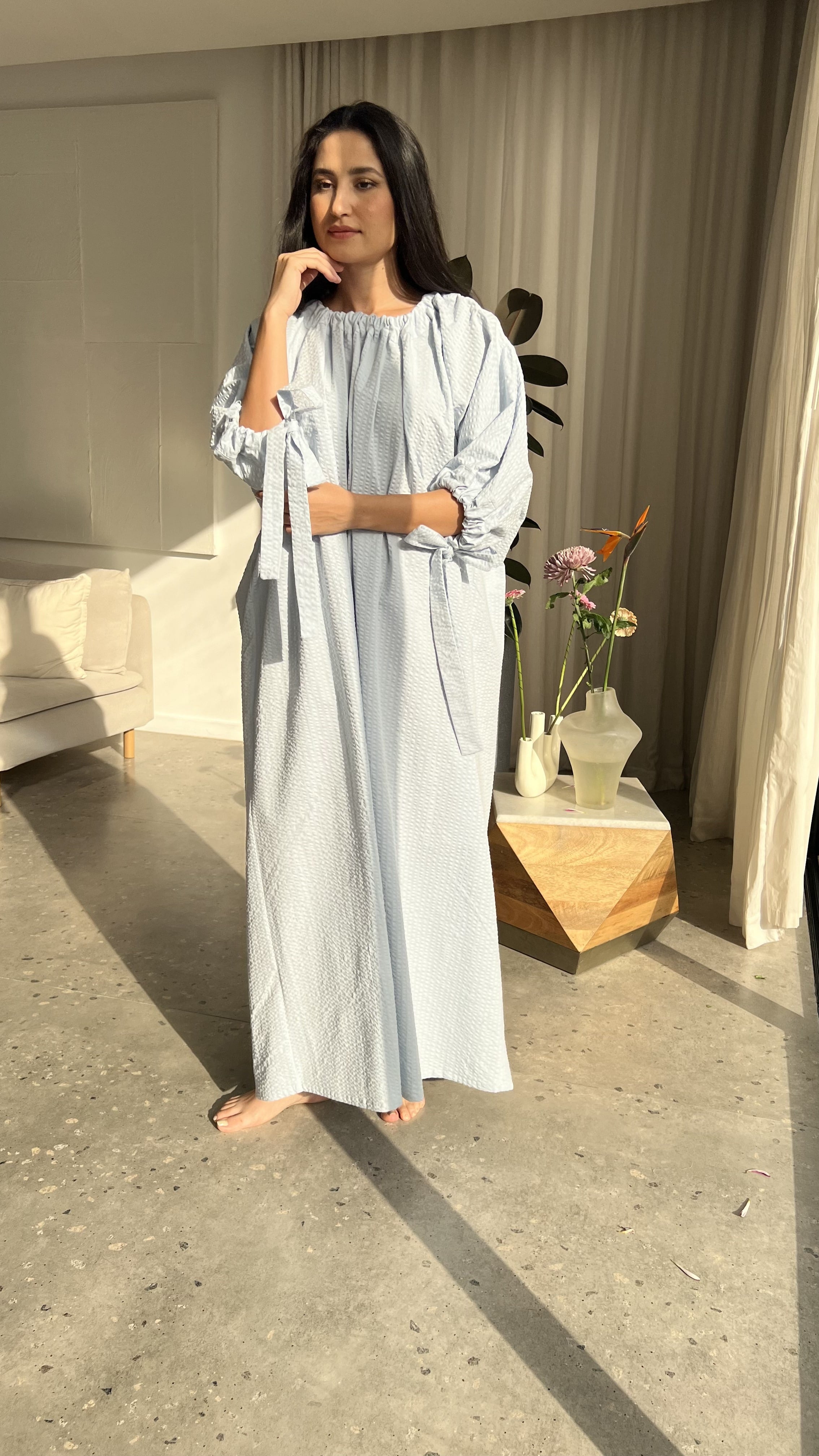 Blue Puff Kaftan