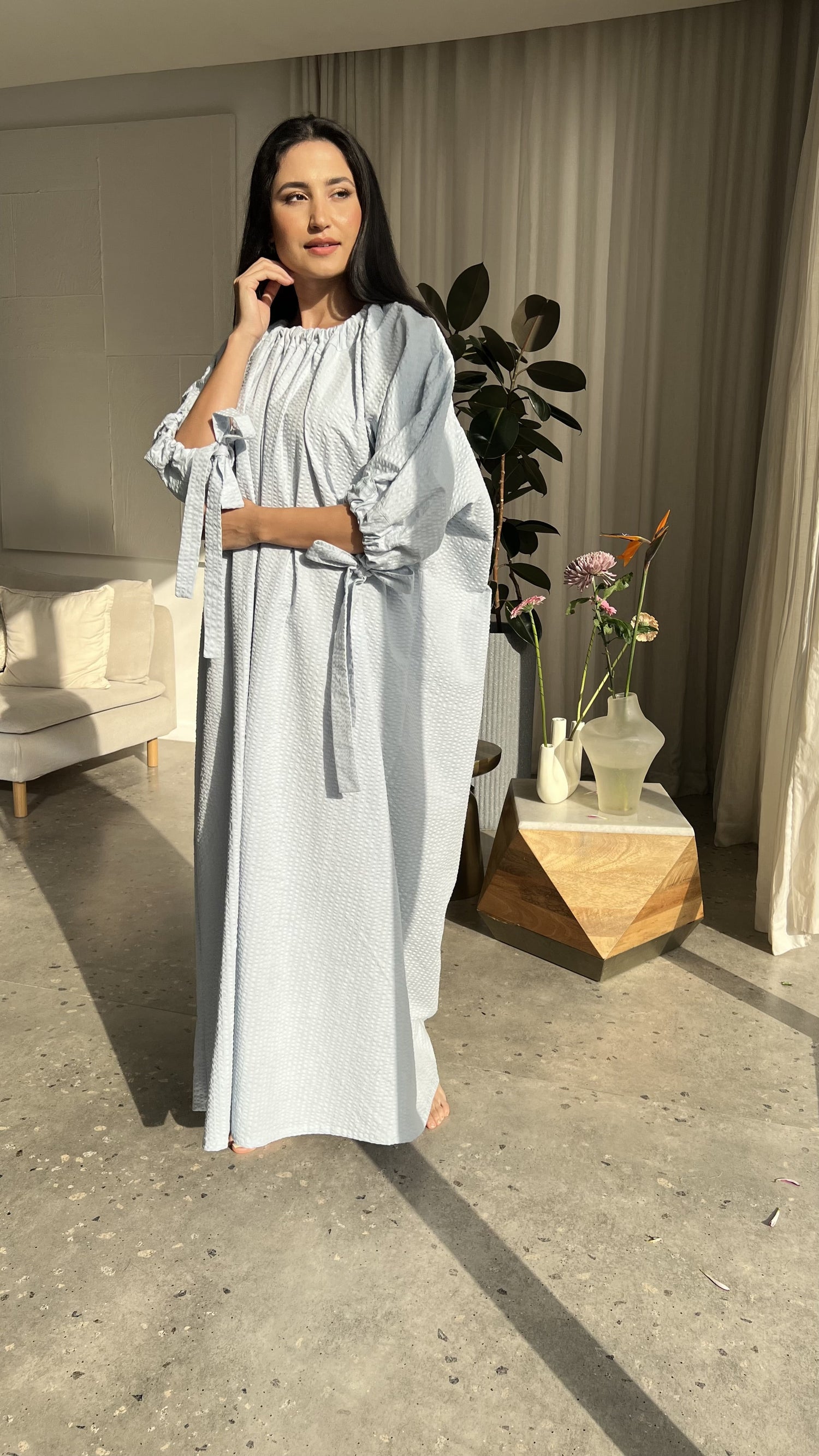 Blue Puff Kaftan