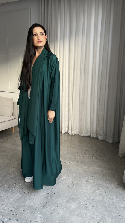 Green Cotton Abaya