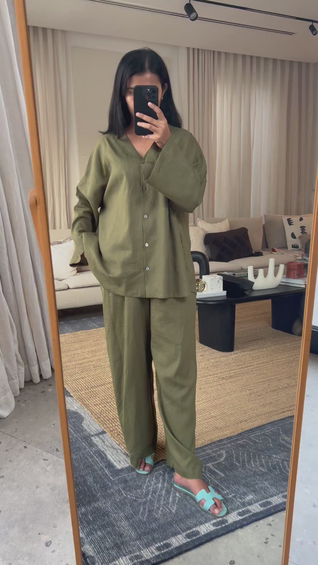 Turtle Green Pant Set